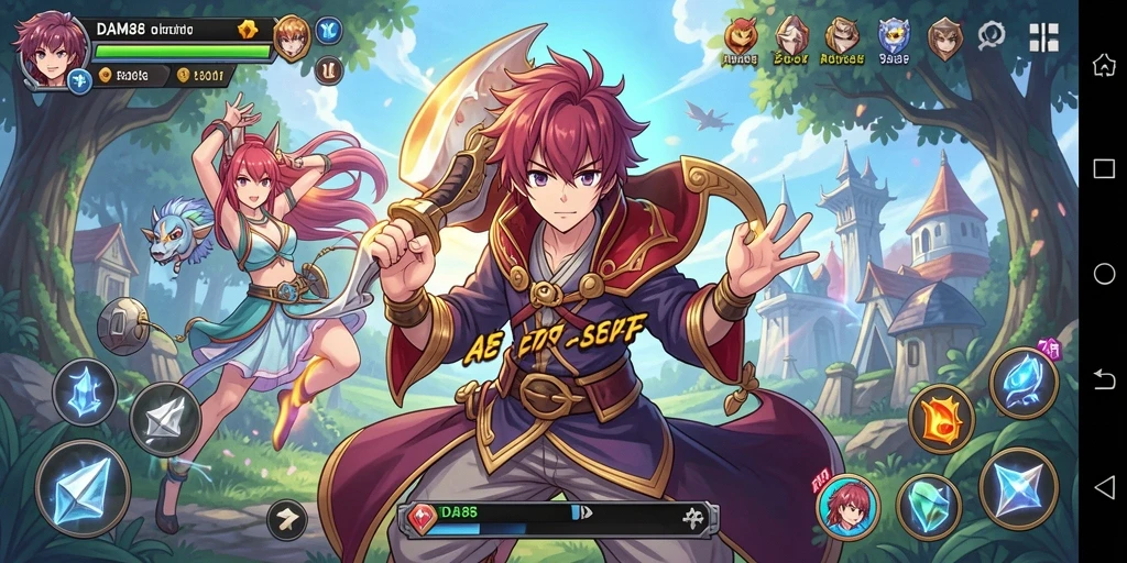 Screenshot gameplay <strong>DAM88</strong> menampilkan karakter Anime yang beraksi.