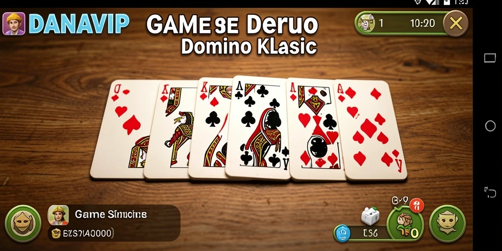 Screenshot utama DANAVIP menampilkan gameplay Domino yang seru dan interaktif.