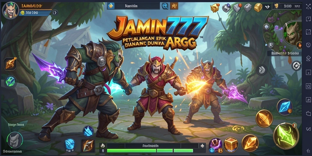 Tampilan gameplay seru dari JAMIN777 yang menampilkan pertarungan epik.