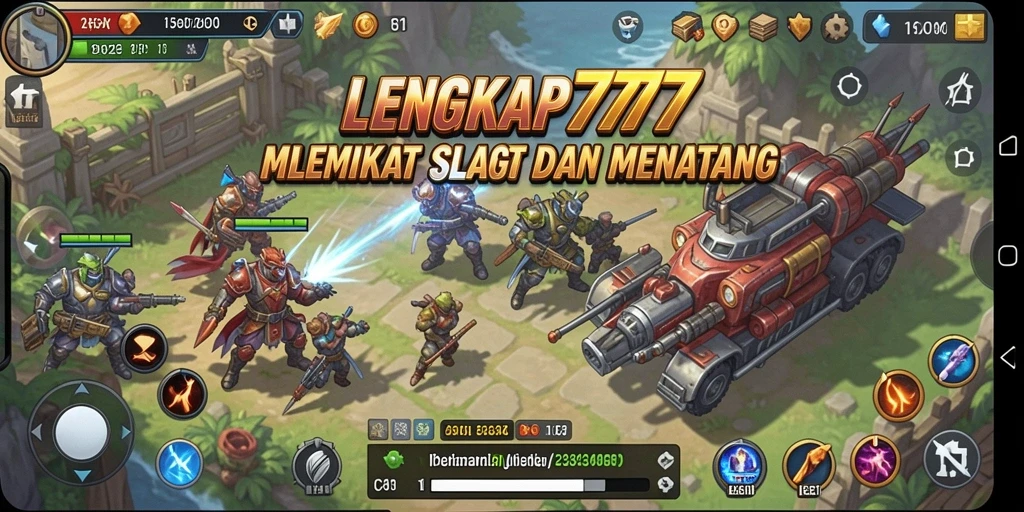 Tampilan gameplay LENGKAP777 yang mendebarkan dengan strategi SLG.