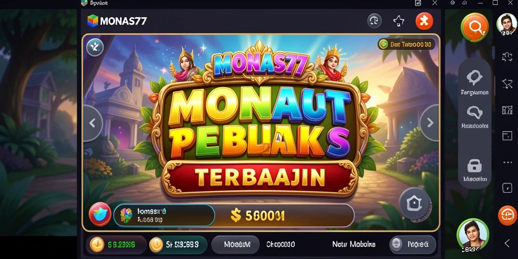 Tampilan menarik dari gameplay Slot MONAS77 yang seru.