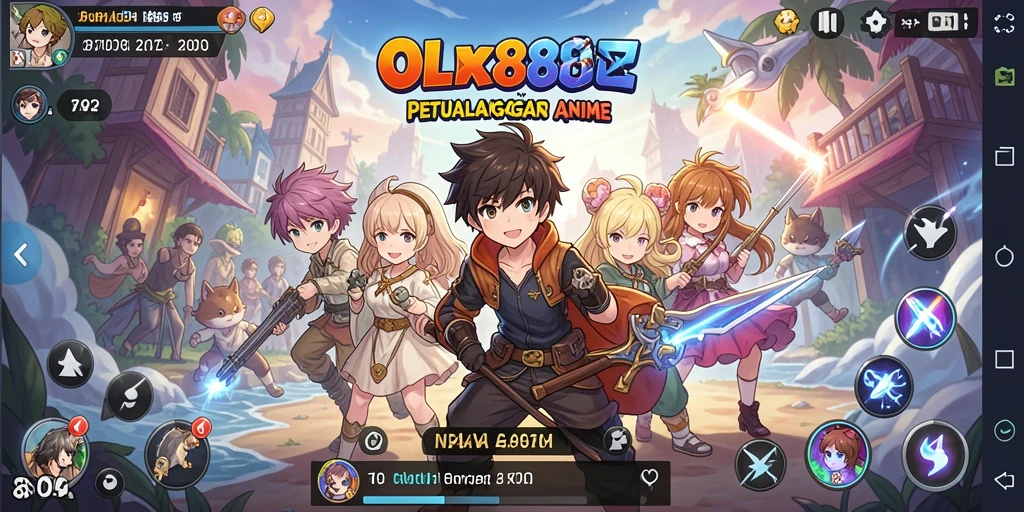 Tangkapan layar OLX888 menunjukkan aksi karakter anime dalam pertarungan yang mendebarkan.