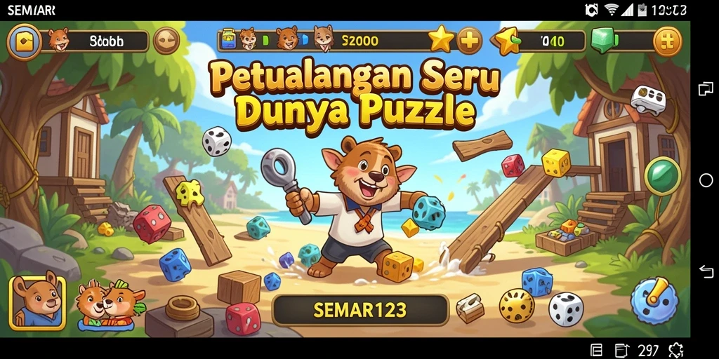 Tampilan gameplay SEMAR123 yang menampilkan puzzle menarik.